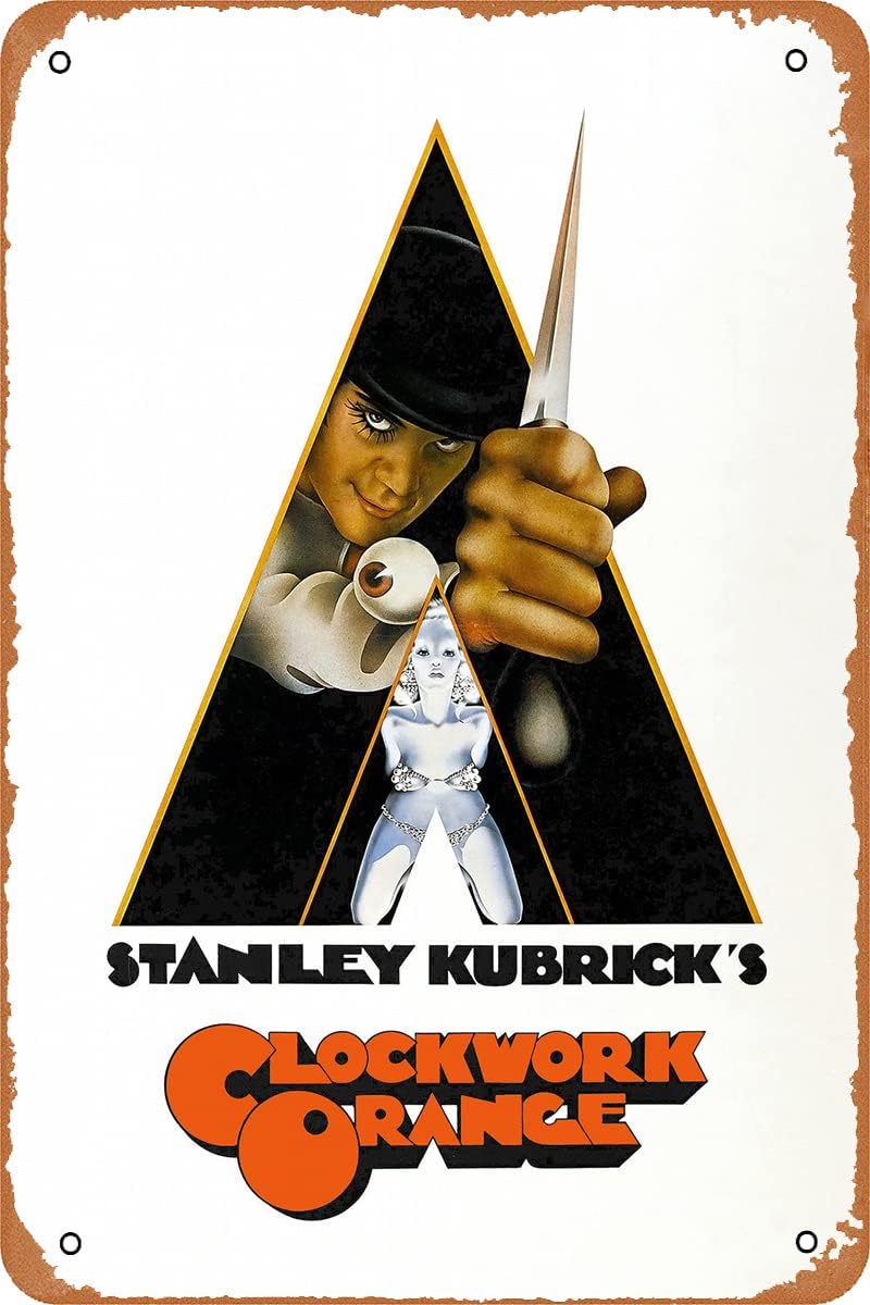 Brass Weight Plate - A Clockwork Orange Movie Poster Retro