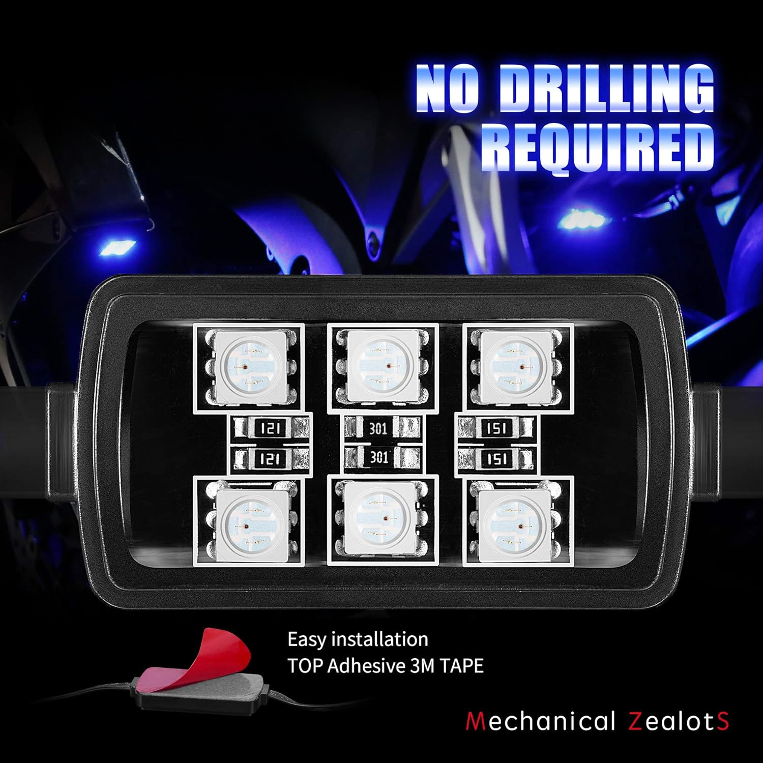 8Pcs Motorcycle LED Light Kit, - Rgb Underglow Strip ulasan dan harga