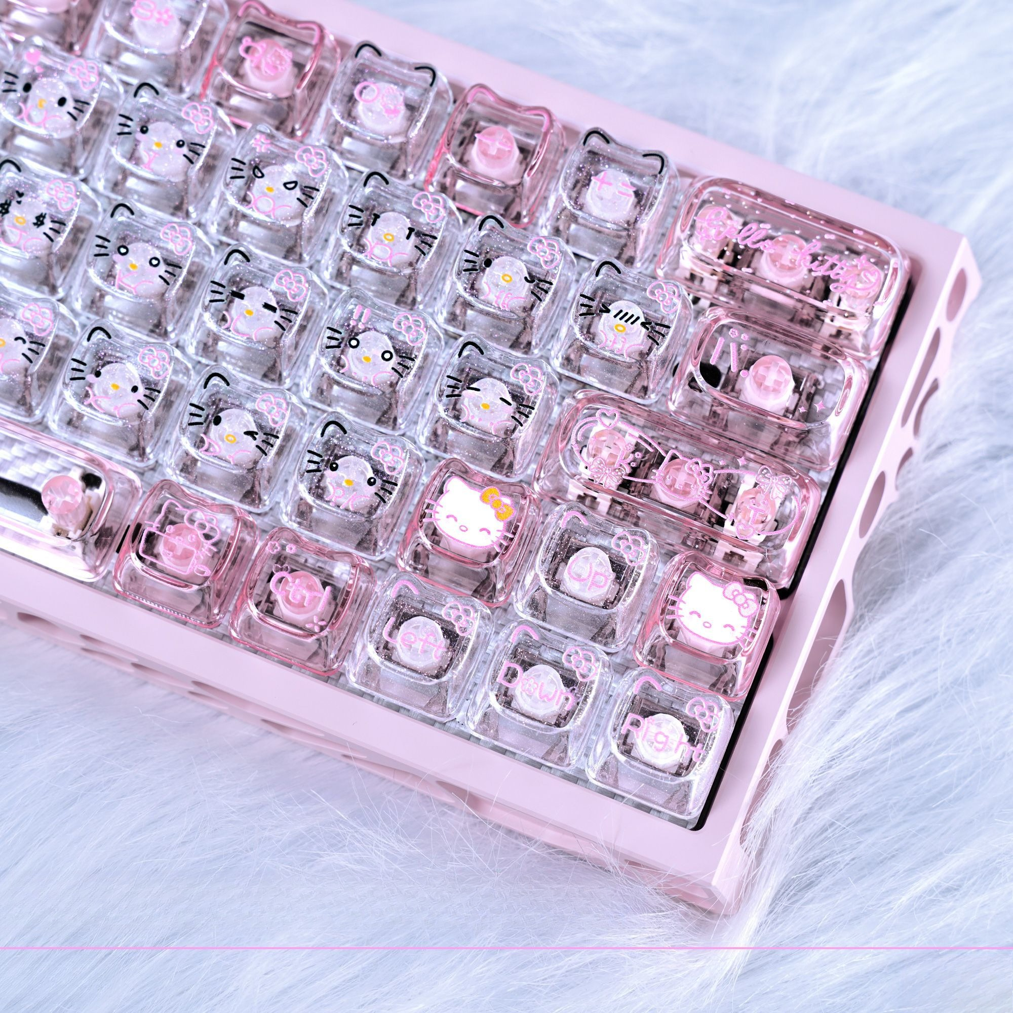 Anime Sanrio Hello Kitty Trans - Keyboard Gaming Transparent ulasan dan harga