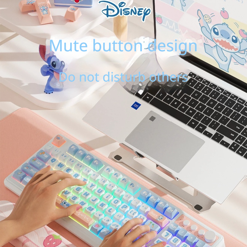 Disney Stitch Silent Noiseless - Gaming Keyboard Mouse Set ulasan dan harga