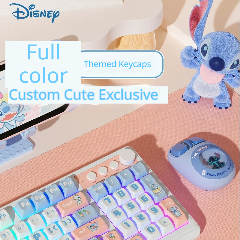 Disney Stitch Silent Noiseless - Gaming Keyboard Mouse Set ulasan dan harga