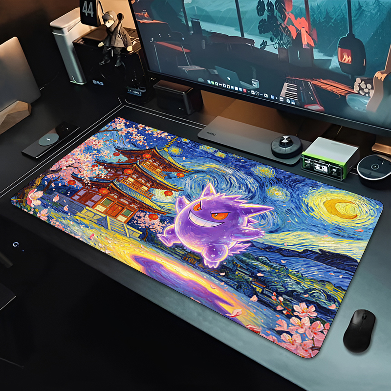 Anime Mouse Pad Pokemon Gengar - Gaming Keyboard Esports ulasan dan harga