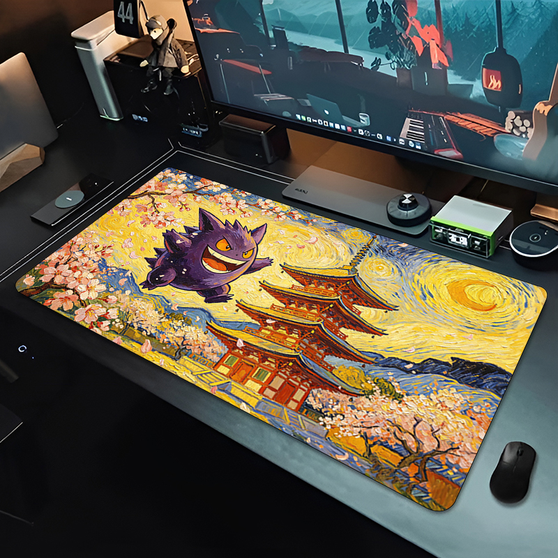 Anime Mouse Pad Pokemon Gengar - Gaming Keyboard Esports ulasan dan harga