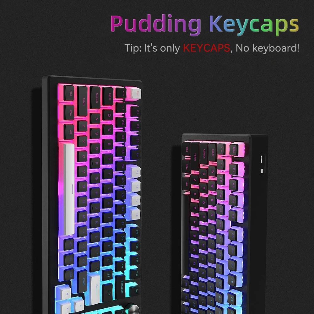 New Pudding PBT Keycaps 129 Ke - Gaming Keyboard Blue Switches ulasan dan harga