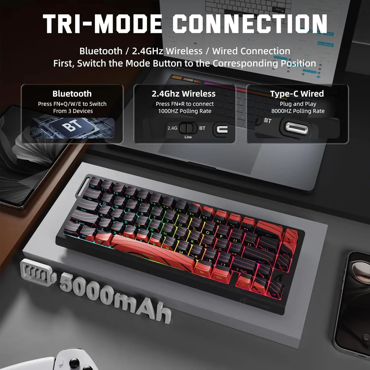 ATTACK SHARK X68 PRO HE Wirele - Gaming Keyboard Hot Swappable ulasan dan harga