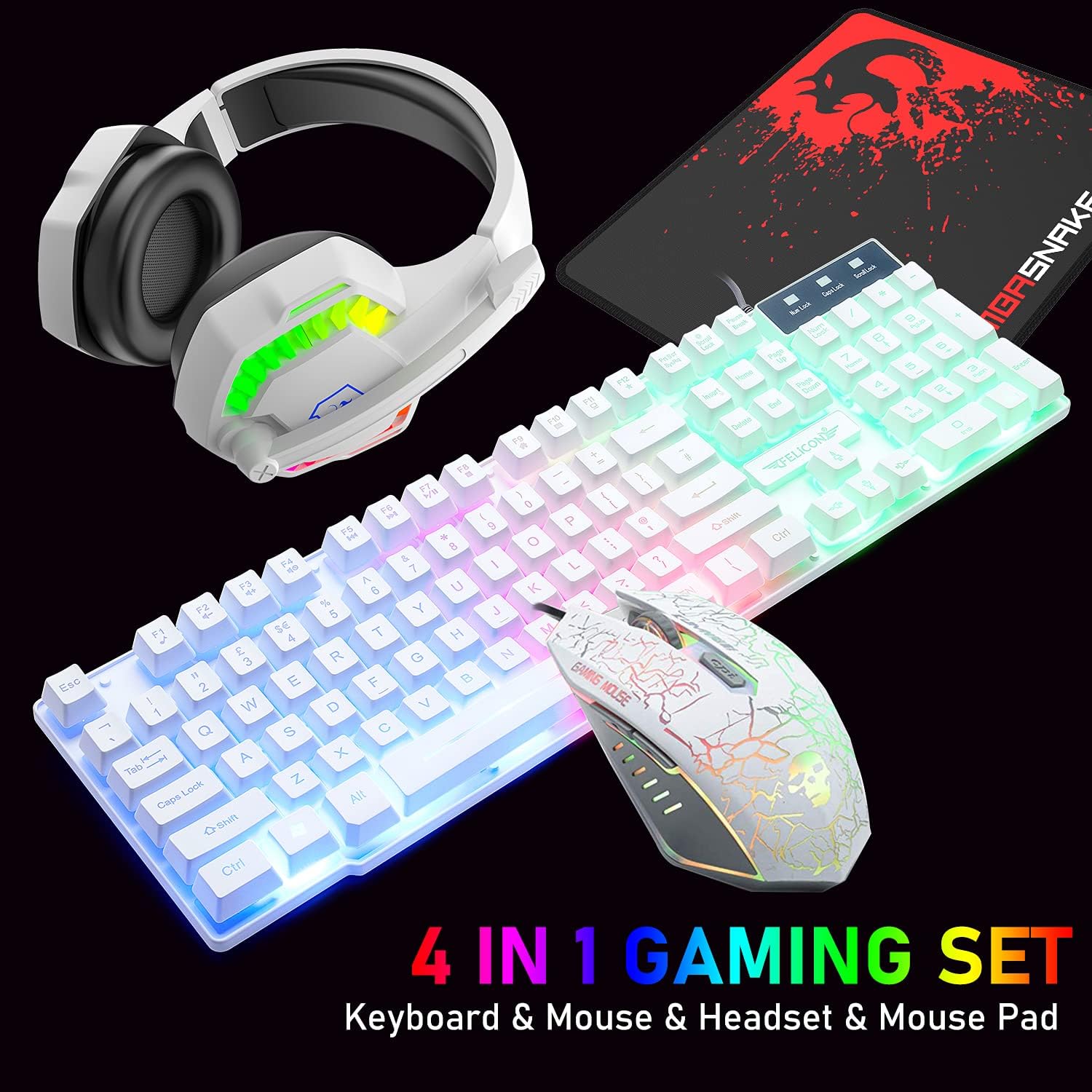 MAMBASNAKE T11 UK 100% Gaming  - Gaming Keyboard Mouse Set ulasan dan harga