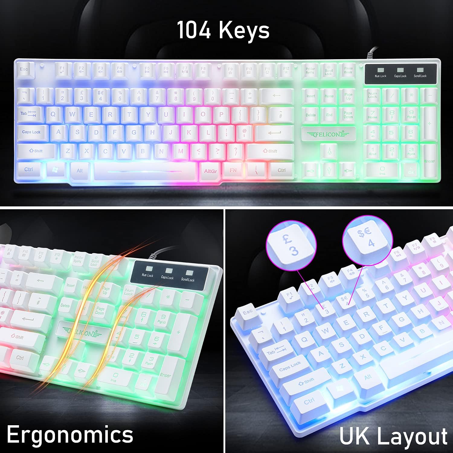 MAMBASNAKE T11 UK 100% Gaming  - Gaming Keyboard Mouse Set ulasan dan harga