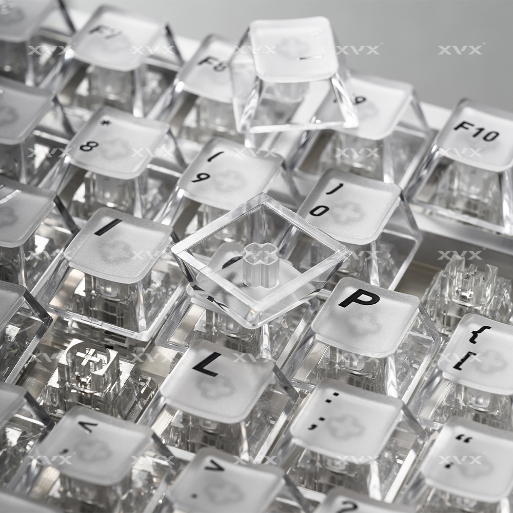 XVX Crystal Transparent Keycap - Keyboard Gaming Black ulasan dan harga