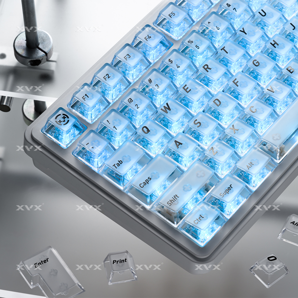 XVX Crystal Transparent Keycap - Keyboard Gaming Black ulasan dan harga