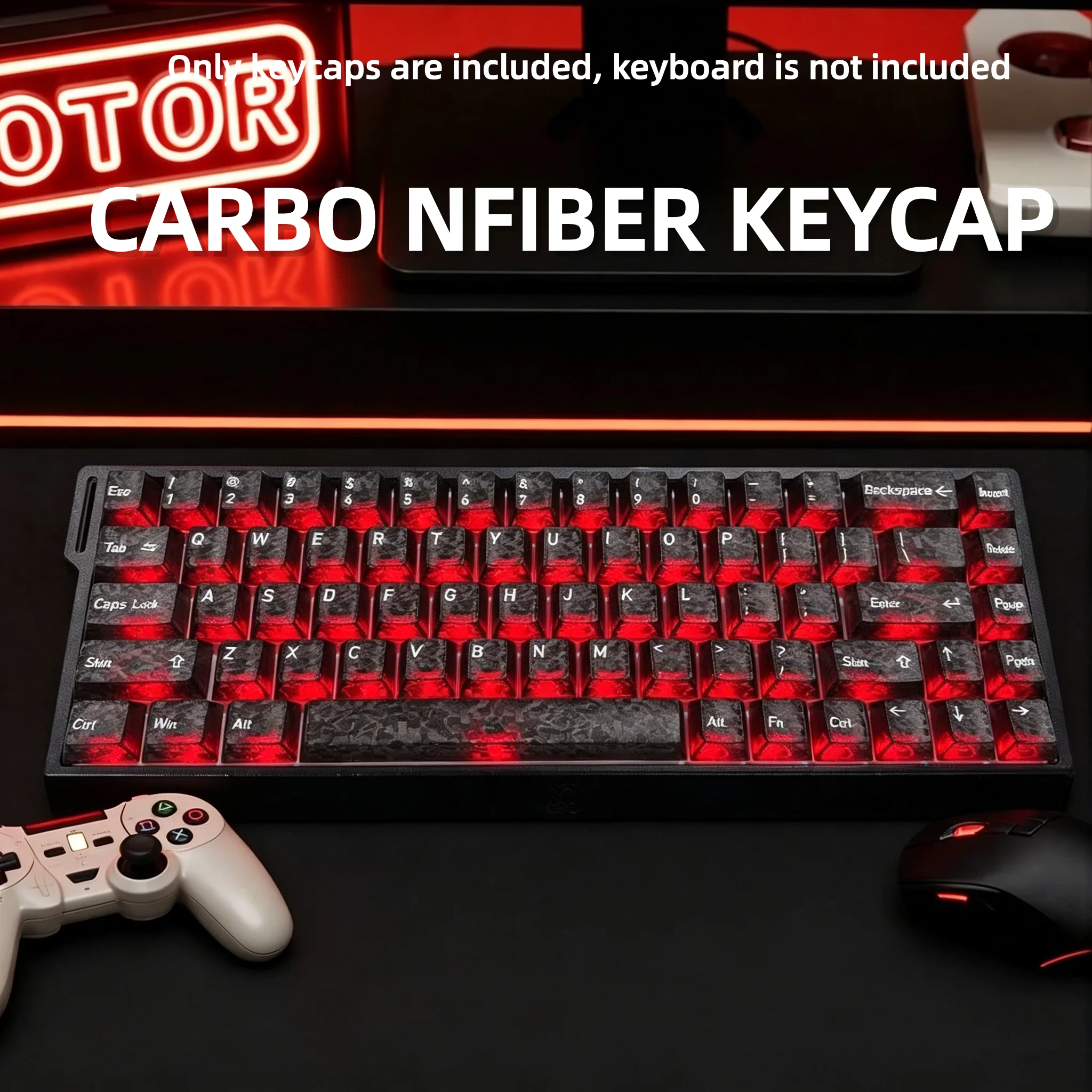 2026 New Forged Carbon Fiber T - Keyboard Gaming Transparent ulasan dan harga