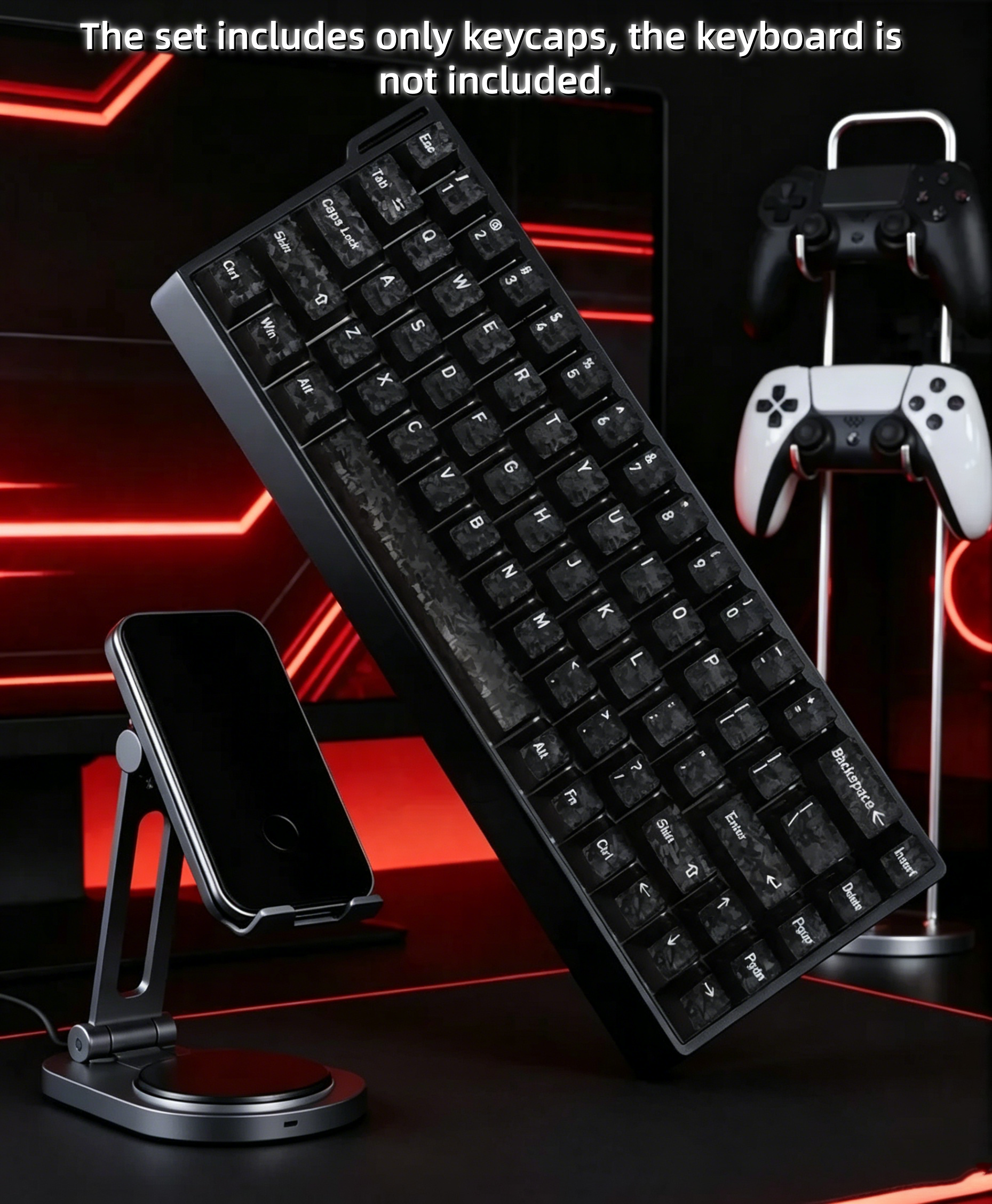 2026 New Forged Carbon Fiber T - Keyboard Gaming Transparent ulasan dan harga