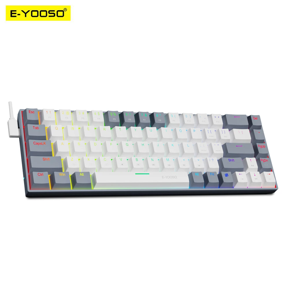 E-YOOSO Z686 RGB USB 60% Mini  - Gaming Keyboard Blue Switches ulasan dan harga