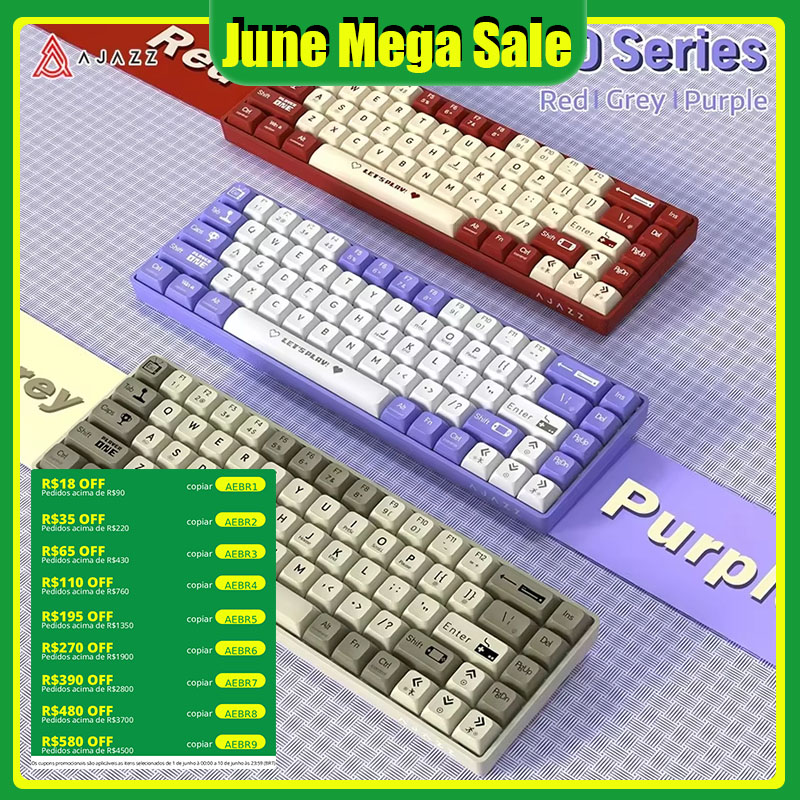AJAZZ AK680 65% Wired Gaming M - Gaming Keyboard Blue Switches ulasan dan harga