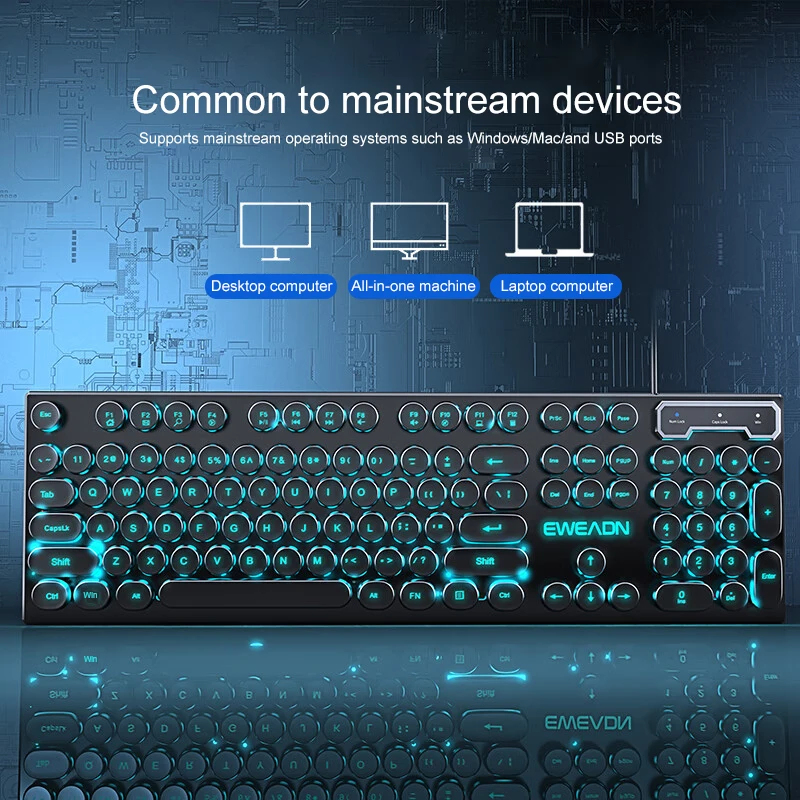Retro Punk Mechanical Feel Key - Gaming Keyboard Mechanical ulasan dan harga