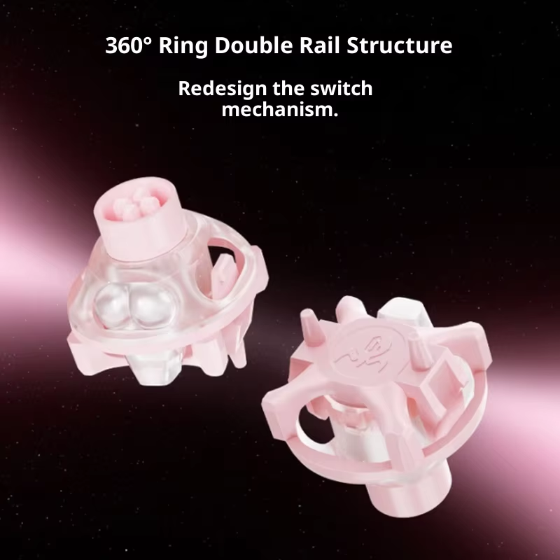 UFO Peach Pink Magnetic Switch - Gaming Keyboard Thocky ulasan dan harga