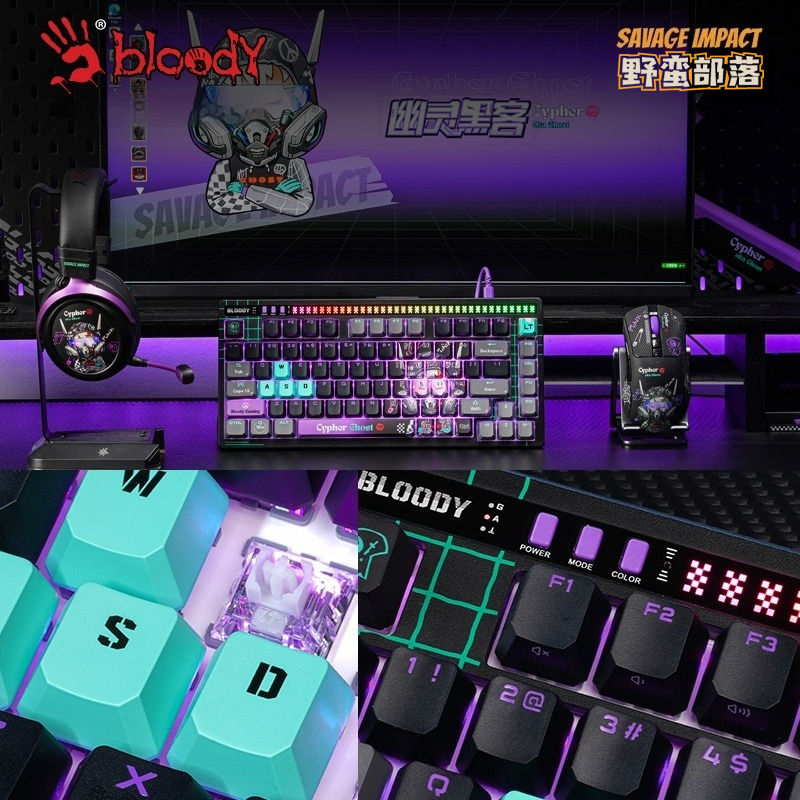 A4Tech AT75 Mechanical Keyboar - Gaming Keyboard No Noise ulasan dan harga