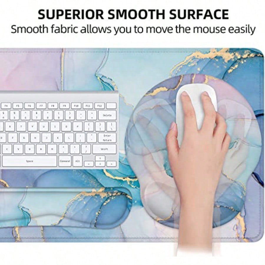 Mouse Pad with Wrist Rest Larg - Gaming Keyboard Mouse Set ulasan dan harga