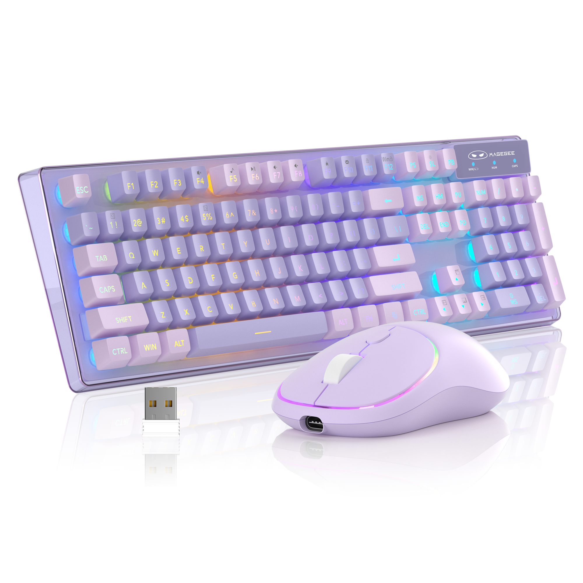 MageGee V550 Wireless Gaming K - Keyboard Gaming Transparent ulasan dan harga