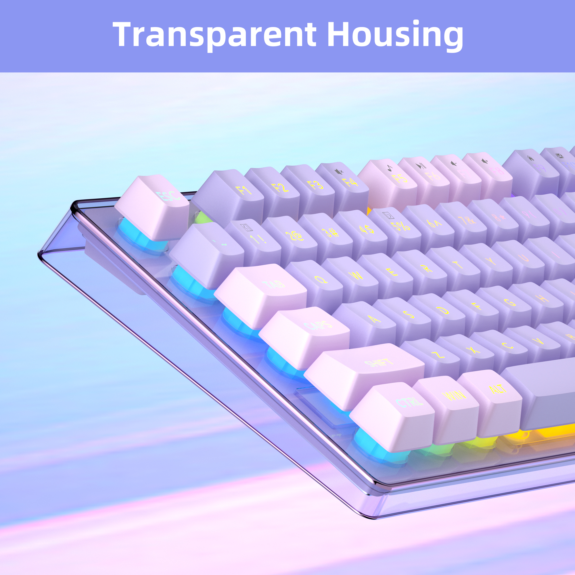 MageGee V550 Wireless Gaming K - Keyboard Gaming Transparent ulasan dan harga