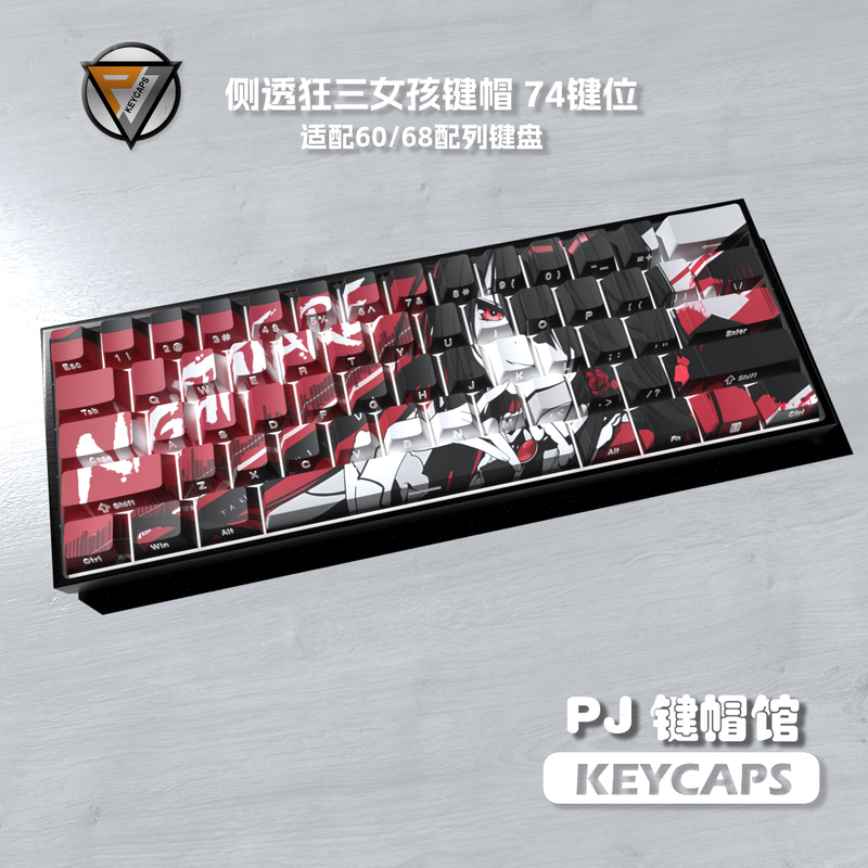 Crazy Three girl anime Theme K - Keyboard Gaming Transparent ulasan dan harga
