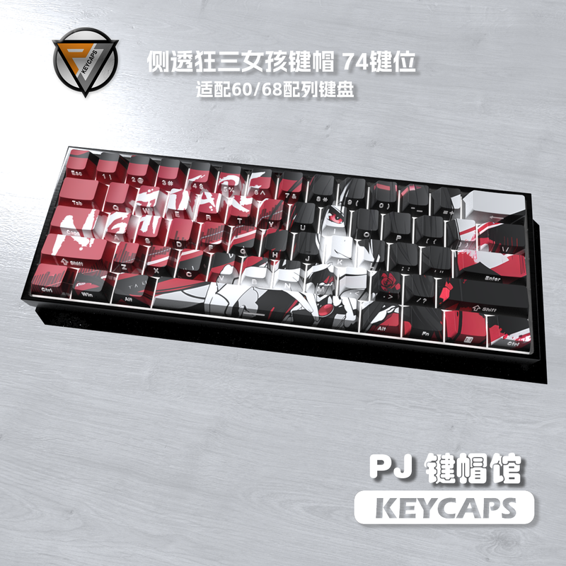 Crazy Three girl anime Theme K - Keyboard Gaming Transparent ulasan dan harga