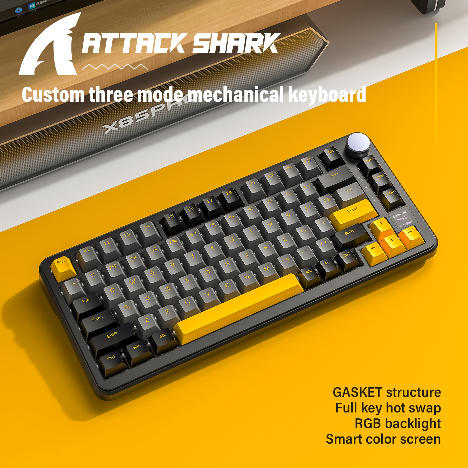 Attack Shark X85 PRO Smart RGB - Gaming Keyboard Mechanical ulasan dan harga