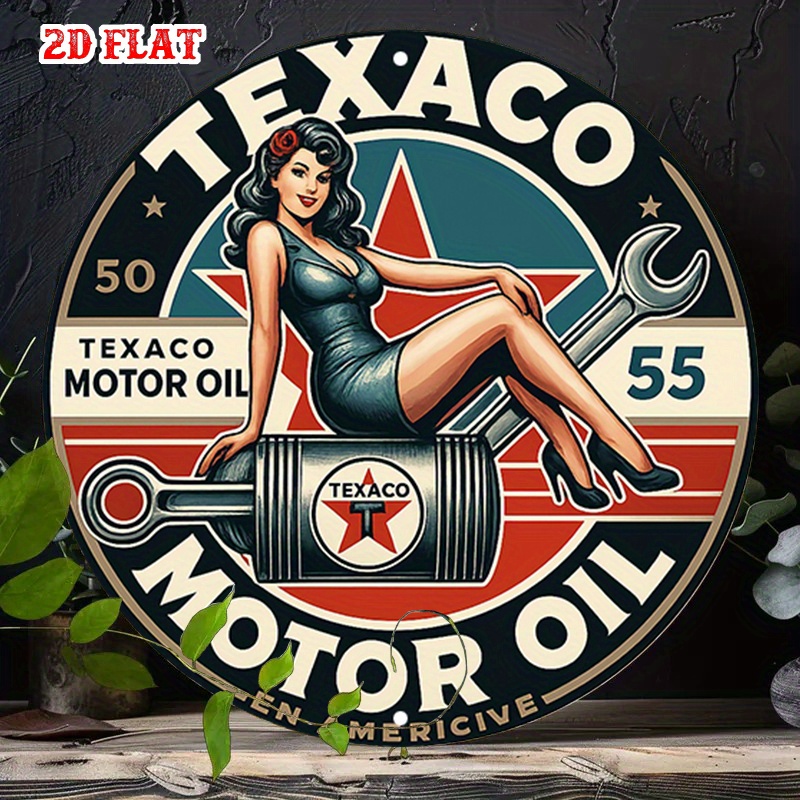 Round Metal Tin Sign Wall Deco - Brass Weight Plate ulasan dan harga