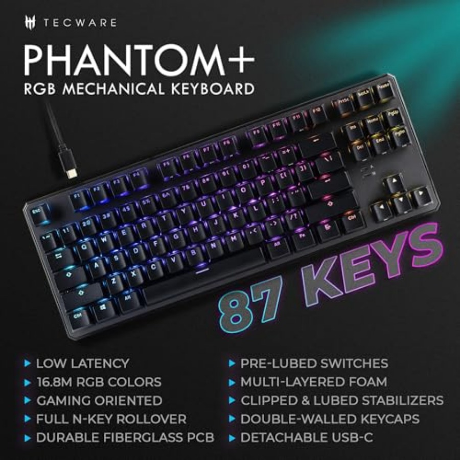Phantom+ 87 Mechanical Gaming  - Gaming Keyboard Thocky ulasan dan harga