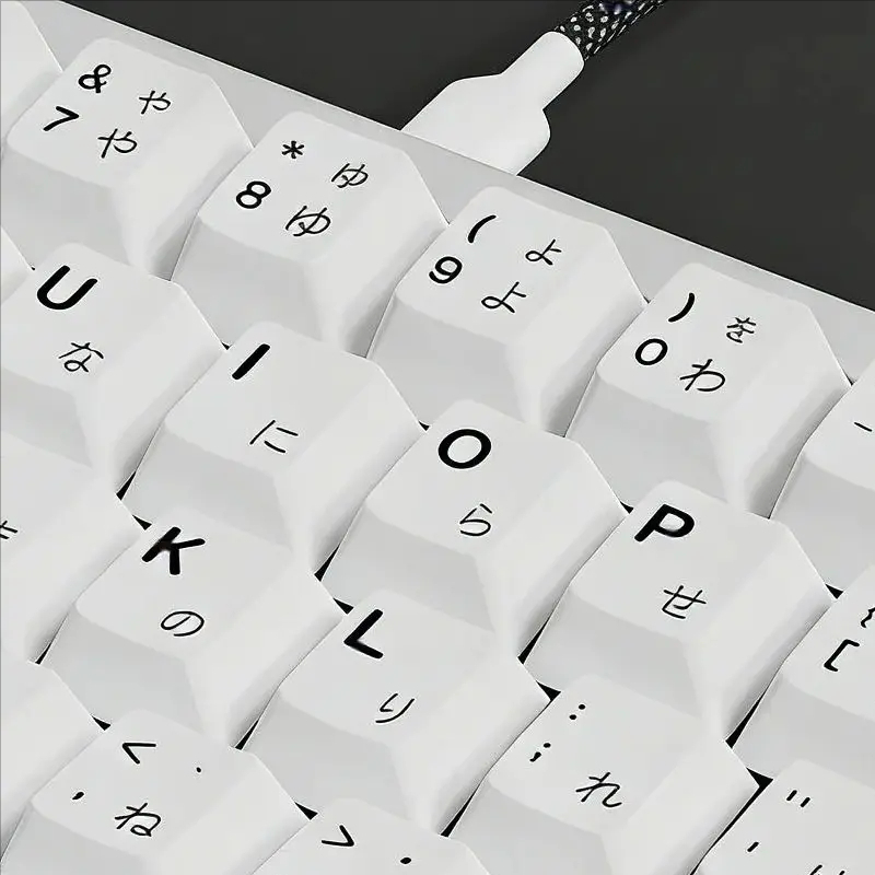 125 Keys PBT Black White Japan - Keyboard Gaming Black ulasan dan harga