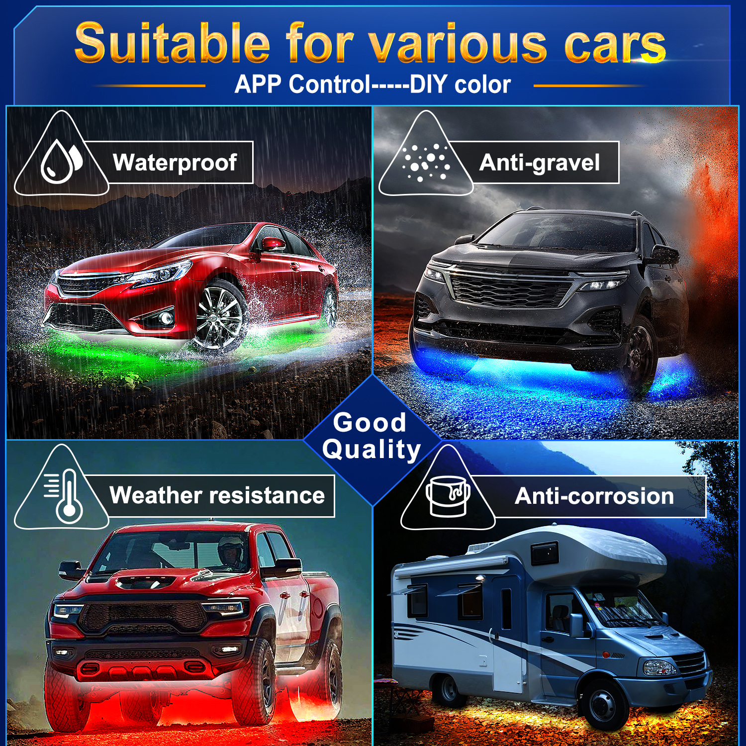 RGB Car Underglow Strip Lights - Rgb Underglow Strip ulasan dan harga
