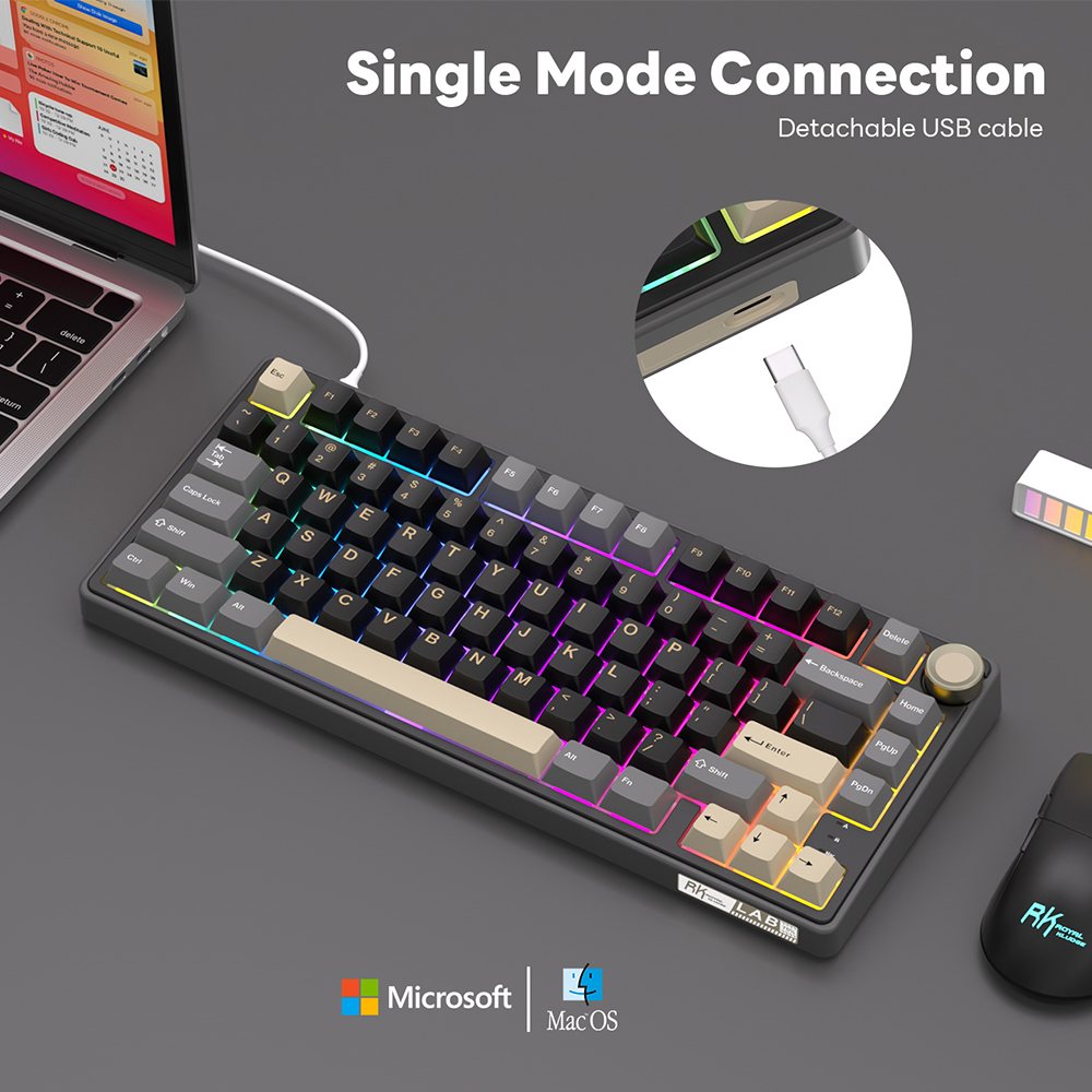 Royal Kludge RK R75 Wired Gami - Gaming Keyboard Hot Swappable ulasan dan harga