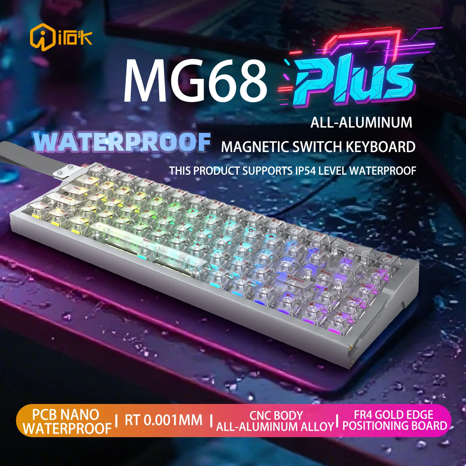 IROK MG68 PRO 8K Magnetic Swit - Gaming Keyboard Hot Swappable ulasan dan harga