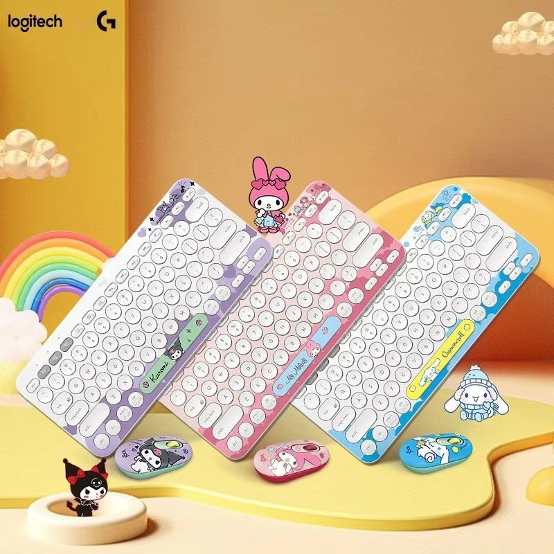 Logitech K380 Sanrio Cinnamoro - Gaming Keyboard Mouse Set ulasan dan harga