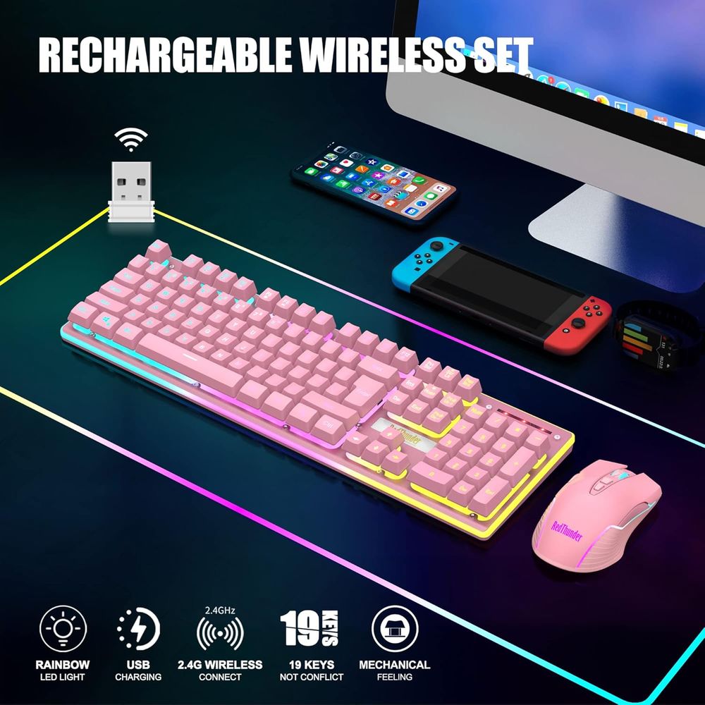 Wireless Gaming Keyboard and M - Gaming Keyboard Mouse Set ulasan dan harga