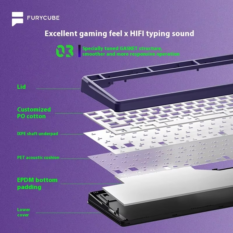 FURYCUBE K99pro Wireless Gamin - Gaming Keyboard Mechanical ulasan dan harga