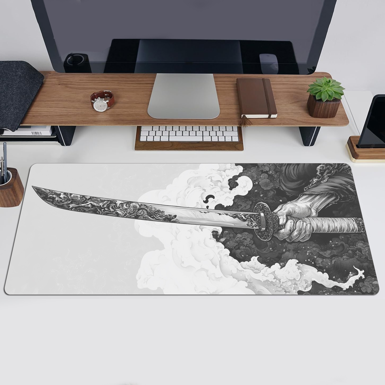 Black And White Comic Wind Swo - Keyboard Gaming Black ulasan dan harga