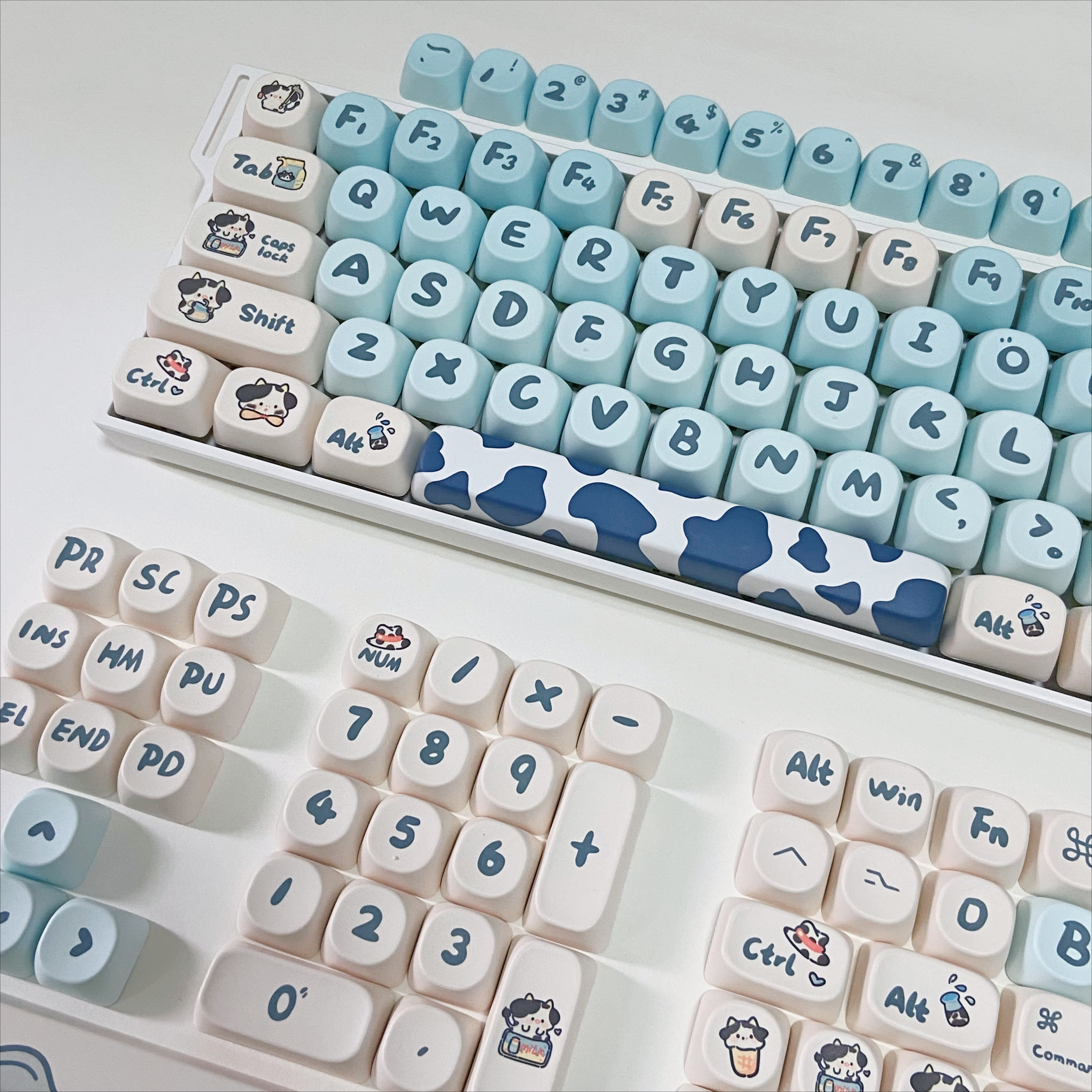 Blue Cow Keycaps for Mechanica - Gaming Keyboard Blue ulasan dan harga