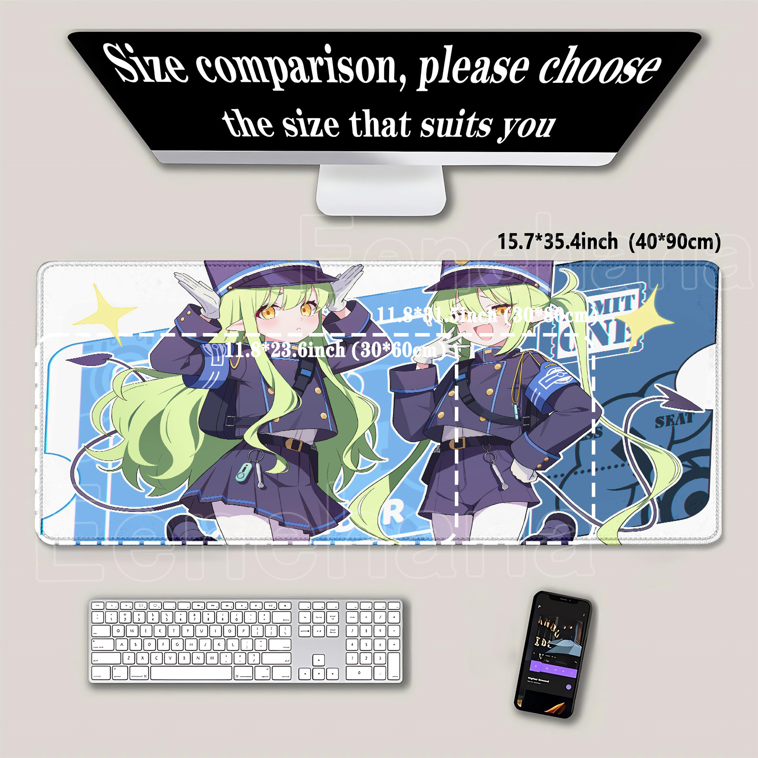 Gaming Mousepad Blue Archive H - Gaming Keyboard Blue ulasan dan harga