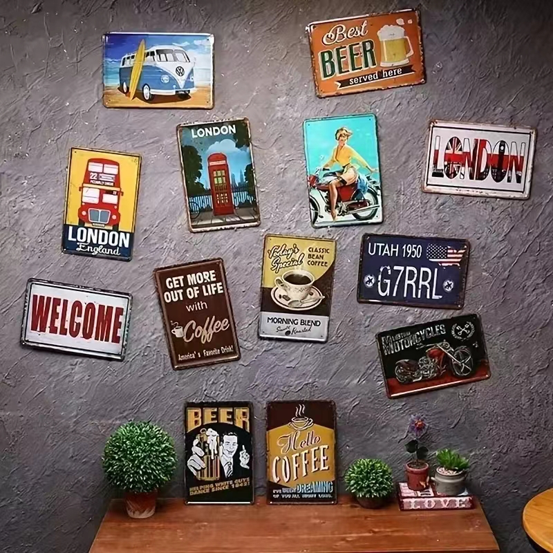 Vintage Bar Metal Signs Bathro - Brass Weight Plate ulasan dan harga