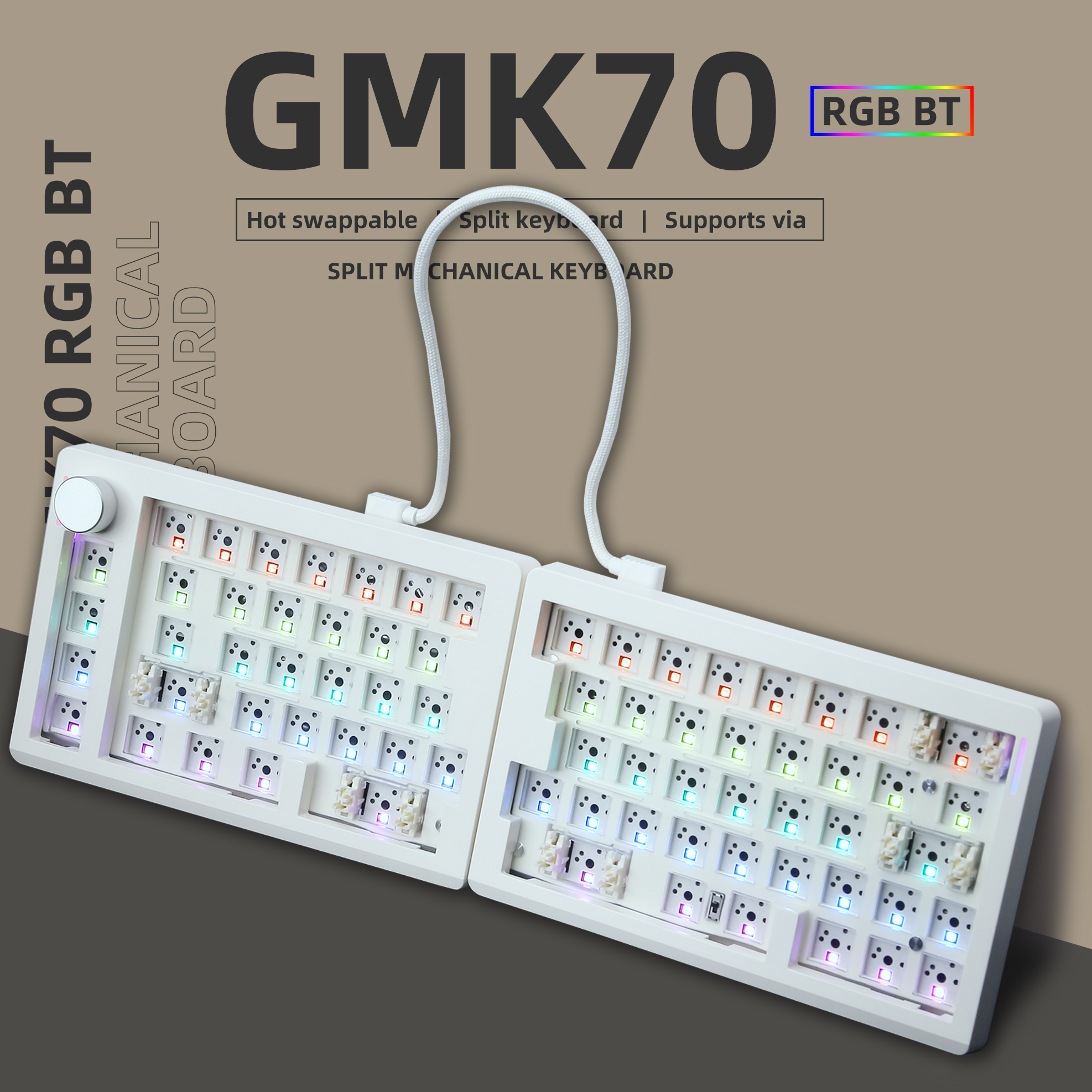 ZUOYA GMK70 VIA/Qmk separate G - Gaming Keyboard Hot Swappable ulasan dan harga