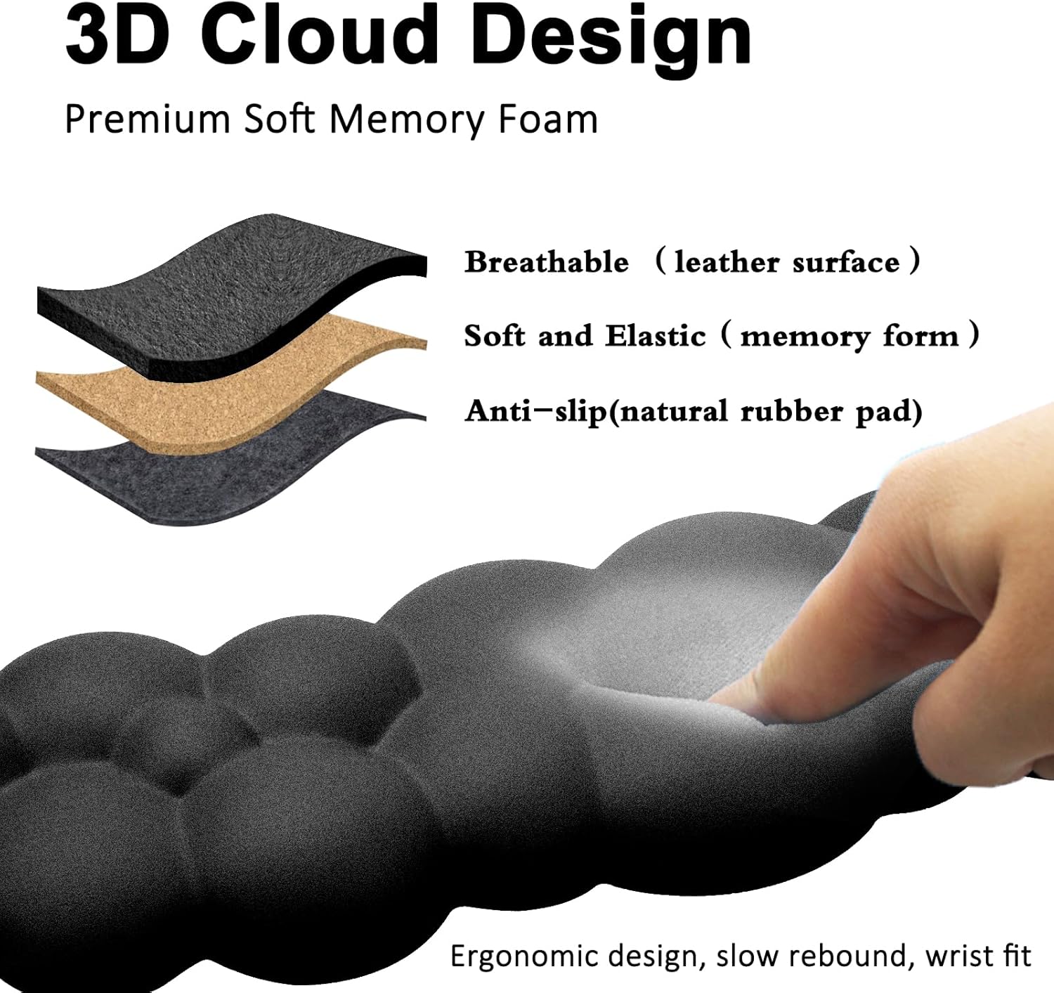 Ergonomic Cloud Wrist Rest Set - Gaming Keyboard Mouse Set ulasan dan harga