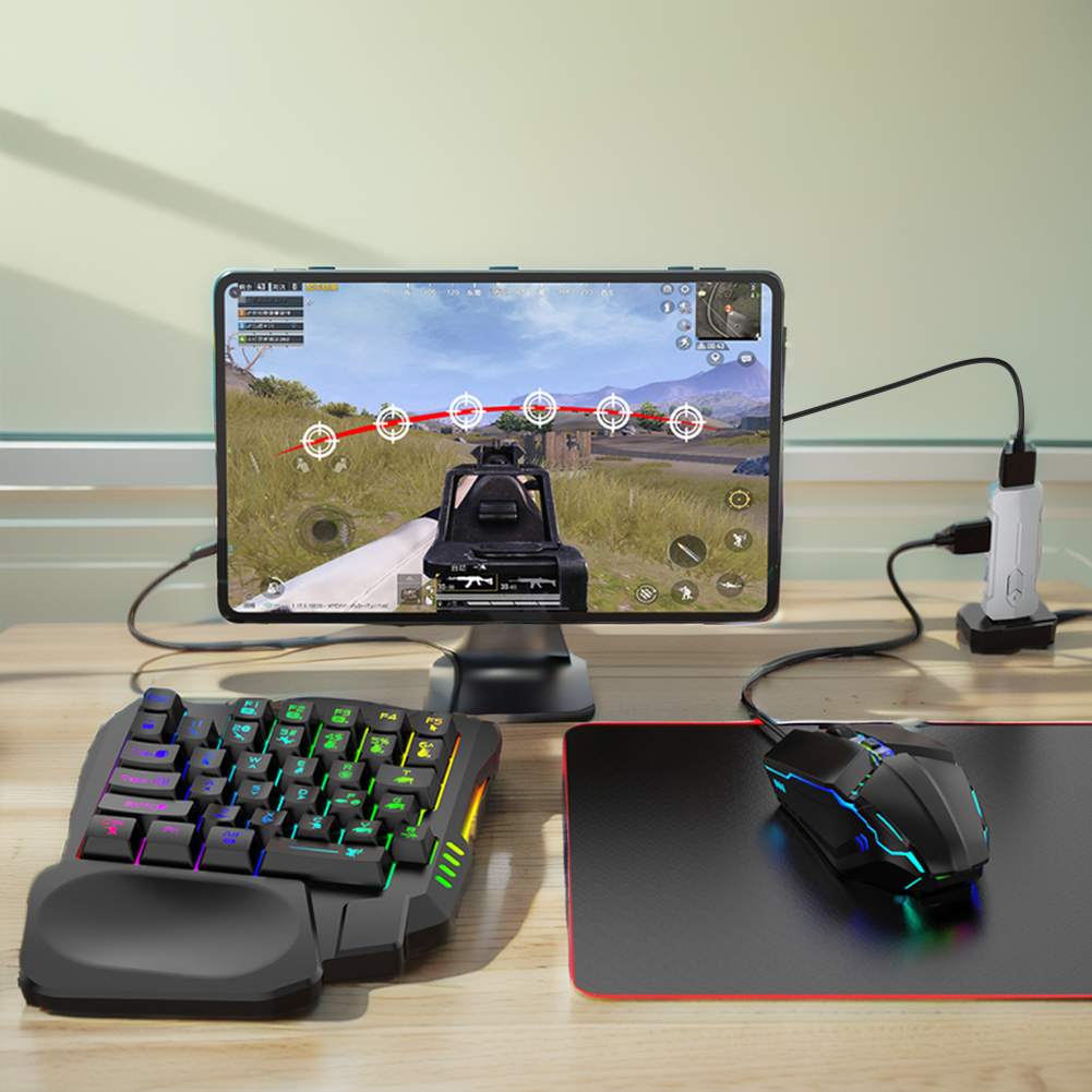 5 in 1 Mobile Game Converter K - Gaming Keyboard Mouse Set ulasan dan harga