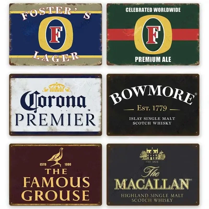 Metal Tin Poster Beer Metal Si - Brass Weight Plate ulasan dan harga