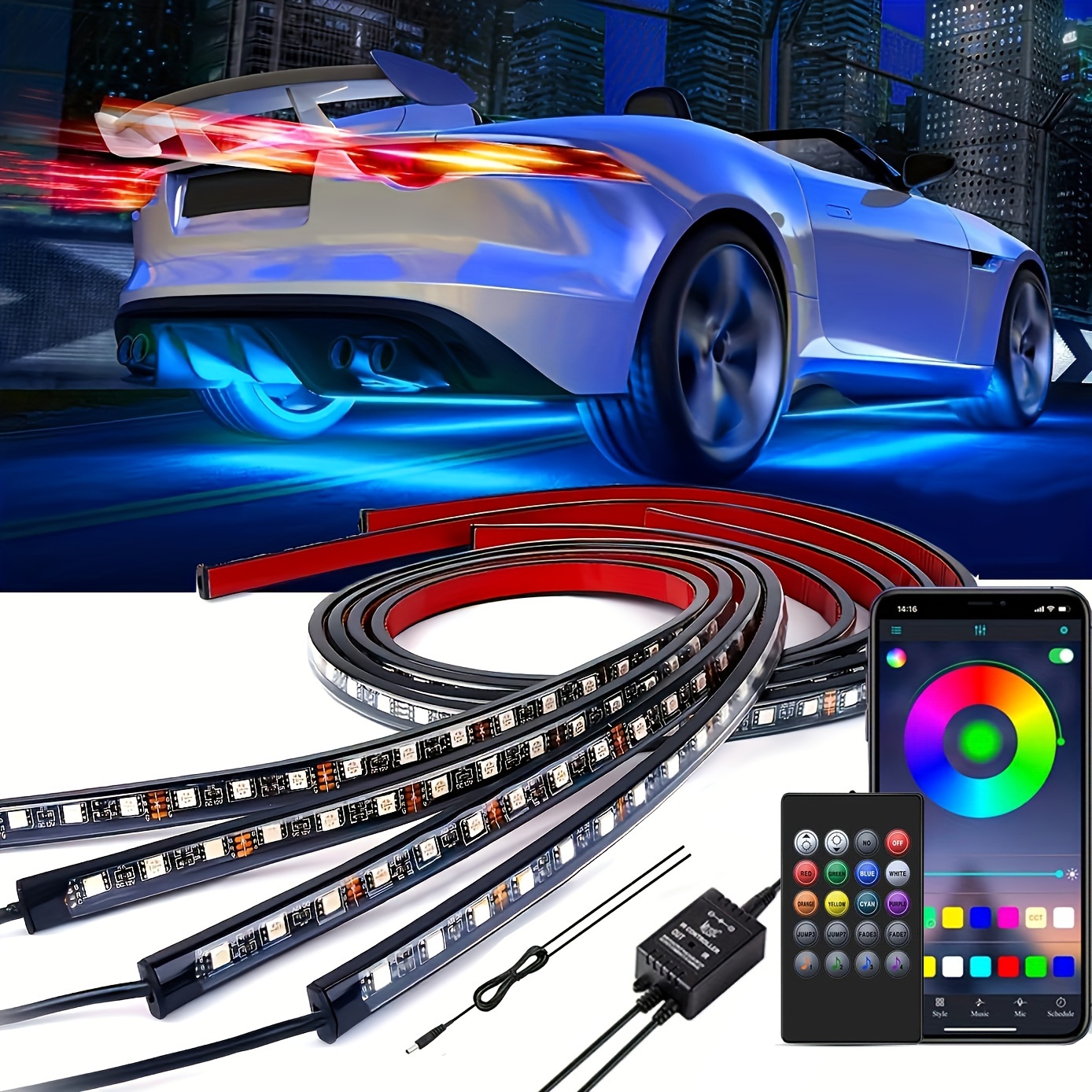 Neon LED Car Bottom Underglow  - Rgb Underglow Strip ulasan dan harga