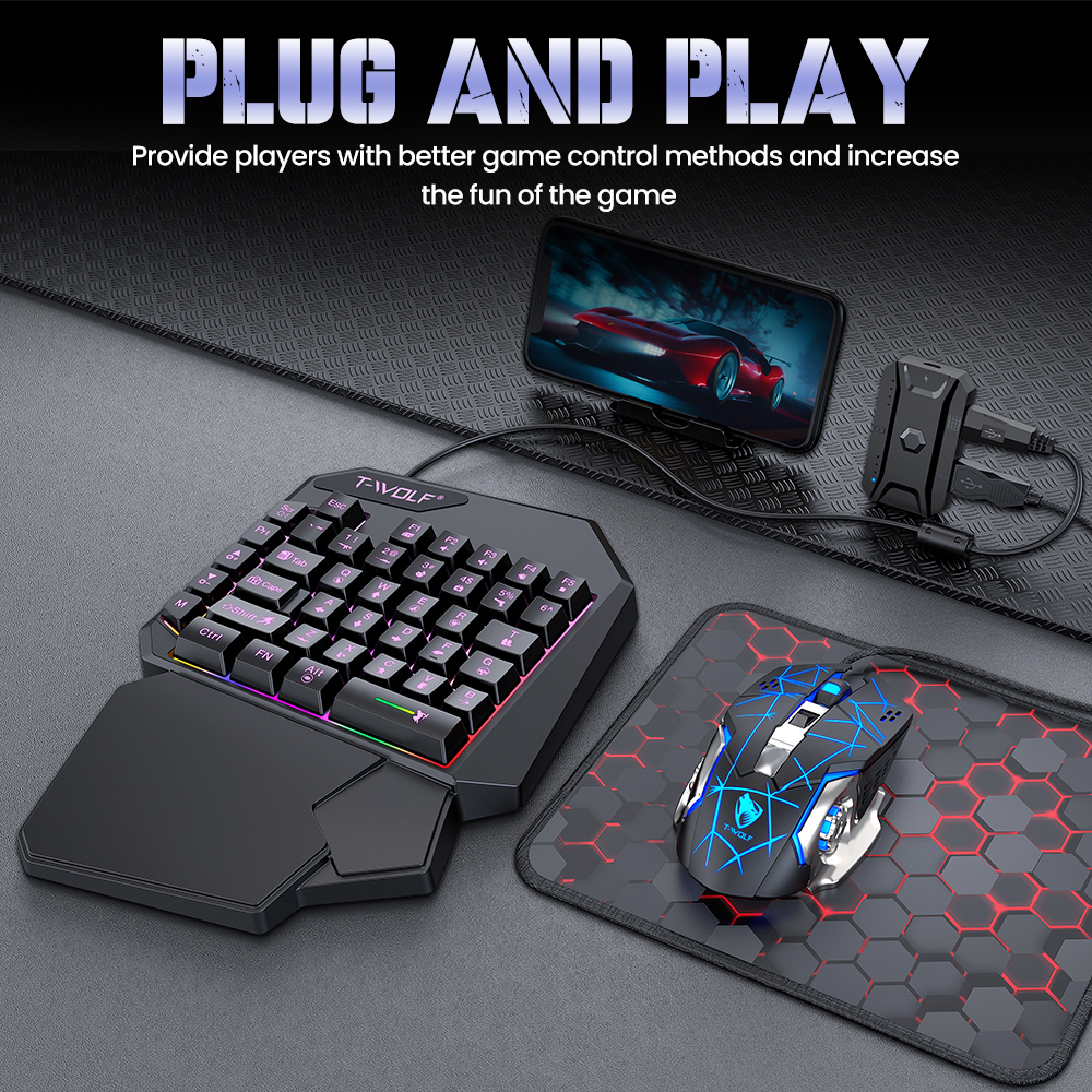 NEW HOT Game Artifact OneHande - Gaming Keyboard Mouse Set ulasan dan harga