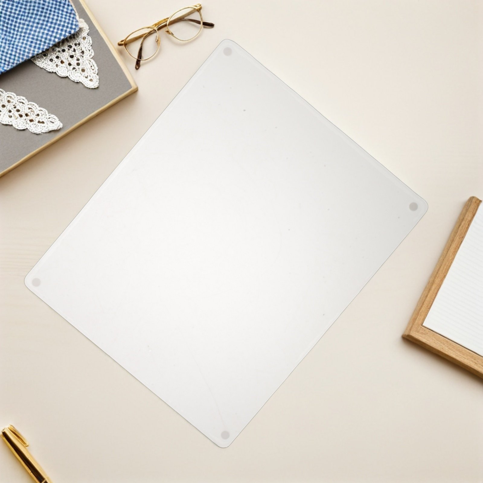 Frosted Glass Mouse Pad Clear  - Keyboard Gaming Transparent ulasan dan harga