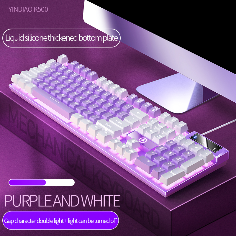 104 Keys Gaming Keyboard Wired - Gaming Keyboard Blue Switches ulasan dan harga