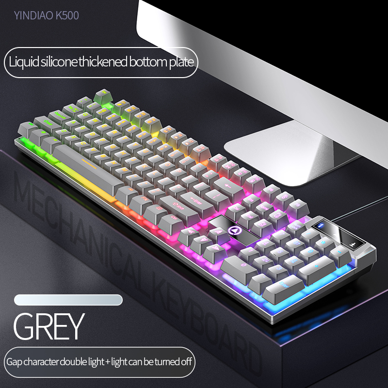 104 Keys Gaming Keyboard Wired - Gaming Keyboard Blue Switches ulasan dan harga