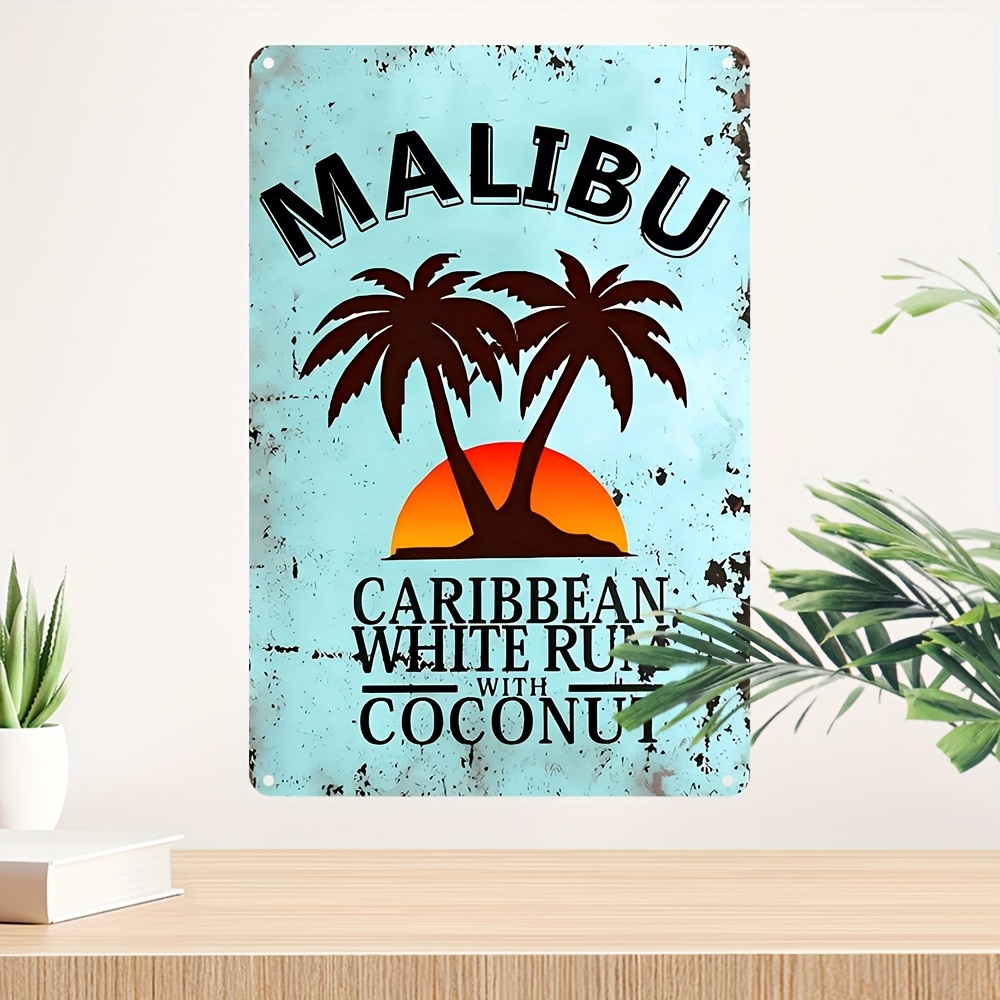 Vintage Malibu Coconut Rum Met - Brass Weight Plate ulasan dan harga