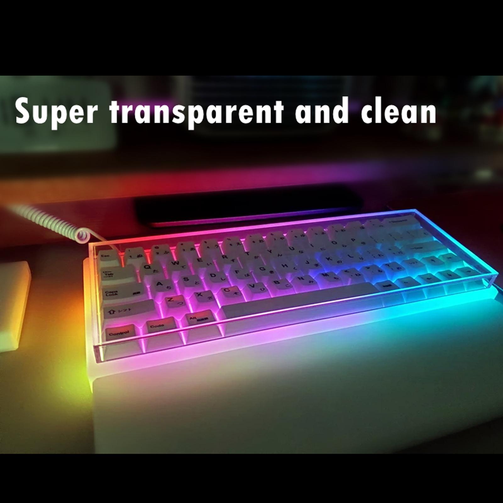Acrylic Mechanical Keyboard Du - Keyboard Gaming Transparent ulasan dan harga